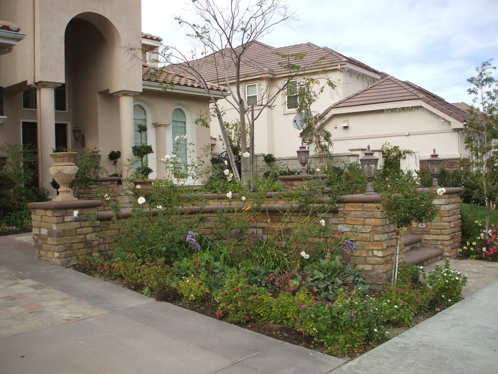 Flowers outside the house